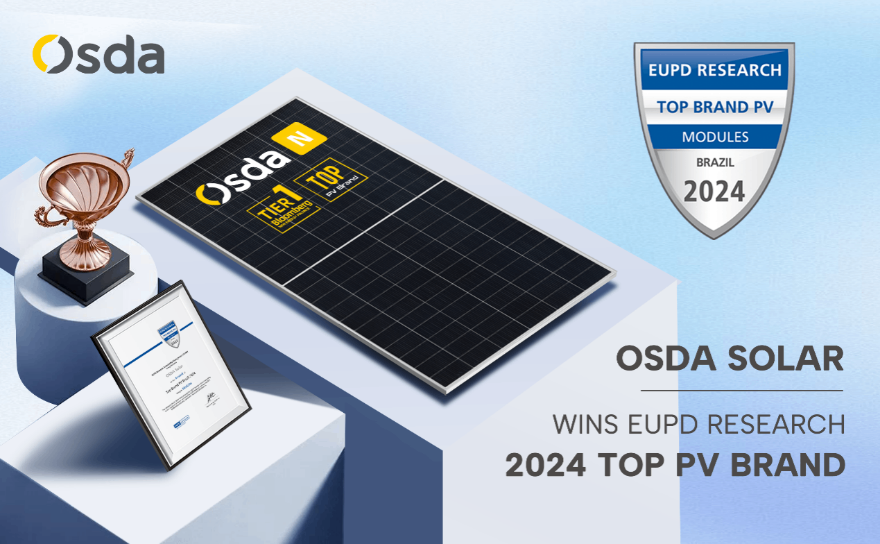 Osda Solar تفوز بجائزة أفضل علامة تجارية سنوية للطاقة الكهروضوئية